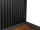 Nástenné drevené lamely Woodele Slim 30*18 Čierny mat s dištančnou vložkou a soklovou lištou Graphite Opus