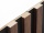 Nástenné drevené lamely Woodele Slim 30*18 Orech Virtuoso s čiernou dištančnou vložkou