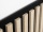 Woodele Line lamelový obklad na čiernom filci Dub bielený 400x400