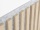Woodele Line lamelový obklad na sivom filci Dub bielený 400x400